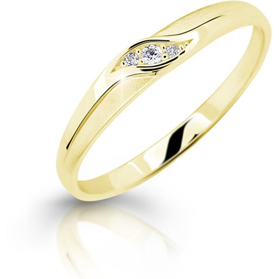Cutie Jewellery Nežný zásnubný prsteň zo žltého zlata Z6815-2844-10-X-1