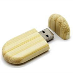 CTRL+C Drevený USB OVÁL BAMBUS , 16 GB, USB 2.0