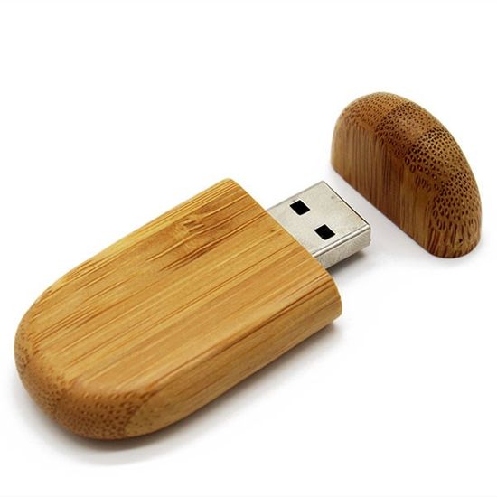 CTRL+C Drevený USB OVÁL BAMBUS carbon