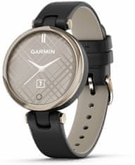 Garmin LILY Classic, Italian Leather, Cream Gold/Black