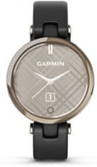 Garmin LILY Classic, Italian Leather, Cream Gold/Black