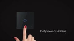 HEVOLTA Glasense sklenený vypínač 2-tlačidlový + voľný rámik, WiFi, Polarium White