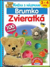 Knižka s nálepkami Brumko Zvieratká - 100 nálepiek