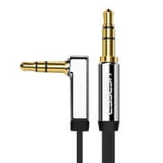 Ugreen Flat audio kábel 3,5mm mini jack 1m, strieborný