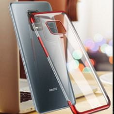 IZMAEL Puzdro Clear Color s farebným lemom pre Xiaomi Redmi Note 9 - Červená KP22082