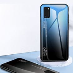 IZMAEL Puzdro Gradient Glass pre Samsung Galaxy A41 - Čierna/Červená KP10481