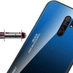 Smart Plus Odolný kryt Gradient Glass so zadnou stranou z tvrdeného skla Xiaomi Redmi 9 čierno-červený