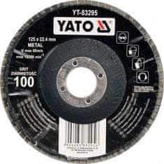 YATO  Kotúč lamelový korundový 125 x 22,2 mm vypuklý brúsny P120