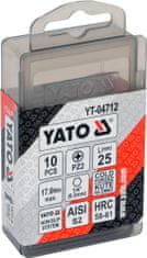 YATO  Bit krížový 1/4" PZ2 x 25 mm box NON-SLIP 10 ks