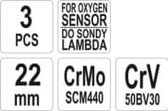 YATO Súprava kľúčov nástrčných na lambda sondy 3 ks