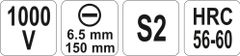 YATO Skrutkovač plochý 6.5 x 150 mm izolovaný 1kV