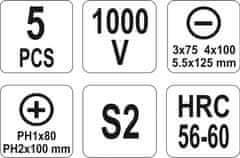 YATO Súprava skrutkovačov 5 ks izolované 1kV