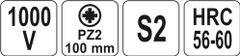 YATO Skrutkovač krížový PZ2 x 100 mm izolovaný 1kV