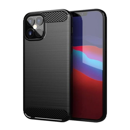 IZMAEL Puzdro Carbon Bush TPU pre Apple iPhone 12 Pro/iPhone 12 - Čierna KP9420