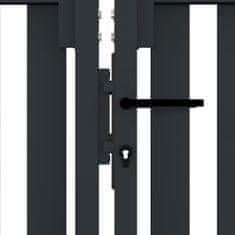 Petromila vidaXL Dvojkrídlová plotová brána, oceľ 306x220 cm, antracitová