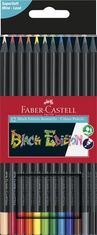 Faber-Castell Pastelky "Black Edition", 12 rôznych farieb, trojhranné, 