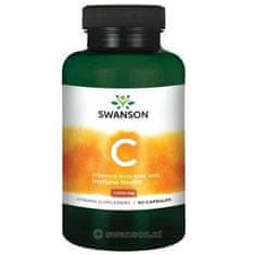 Swanson Vitamín C + Extrakt zo Šípkov, 1000 mg, 90 kapsúl