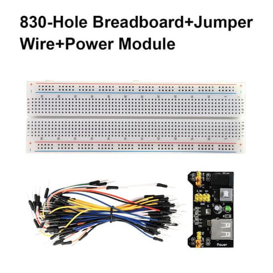 Keyestudio Keyes Arduino Breadboard + sada 65 káblov male-male