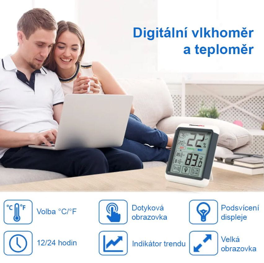 ThermoPro Digitálny teplomer s meraním vlhkosti TP - 55