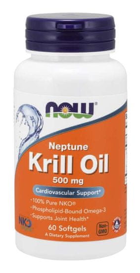 NOW Foods Krill Oil Neptune (olej z krilu), 500 mg, 60 softgel kapsúl