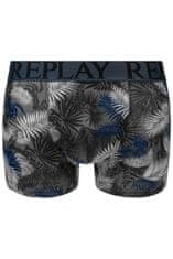 Replay Boxerky Boxer Style 7 T/C Foliage 2Pcs Box - Dark Blue/Black S