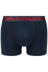 Replay Boxerky Boxer Style 6 T/C Metallic Cuff 2Pcs Box - Dark Blue/Black/Red S