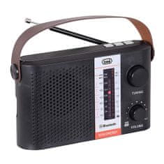 Trevi Prenosné rádio , RA 7F25 BK, Bluetooth, solárny panel, USB, FM, AM, SW, lítium batéria, farba čierna