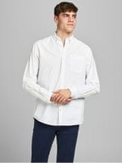 Jack&Jones Pánska košeľa JJEOXFORD Slim Fit 12182486 White (Veľkosť S)