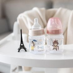 Canpol babies Fľaša sa širokým hrdlom BONJOUR PARIS 120ml modrá