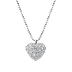 Hot Diamonds Strieborný srdiečkový náhrdelník s diamantom Memories Heart Locket DP770