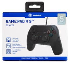 Snakebyte Game:Pad 4 S (black) PS4, PS3