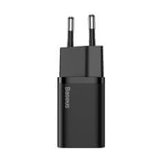 BASEUS Super Si Quick nabíjačka 1C 20W PD + USB-C / Lightning kábel, čierna