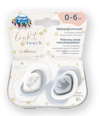 Set symetrických silikónových cumlíkov 0-6m ROYAL BABY modrý