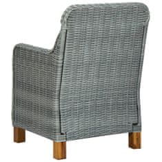 Petromila vidaXL Záhradné stoličky s podložkami 2 ks, polyratan, svetlosivé