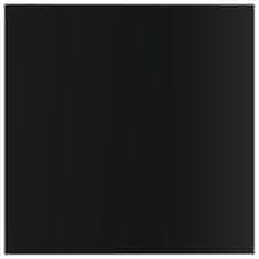 Vidaxl Prídavné police 8 ks, lesklé čierne 40x40x1,5 cm, drevotrieska