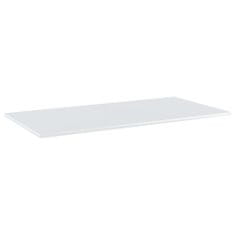 Vidaxl Prídavné police 4 ks, lesklé biele 80x20x1,5 cm, drevotrieska