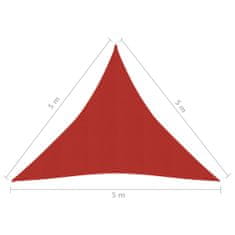 Vidaxl Tieniaca plachta 160 g/m2 červená 5x5x5 m HDPE