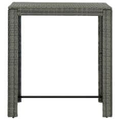 Petromila vidaXL Záhradný barový stolík sivý 100x60,5x110,5 cm polyratanový