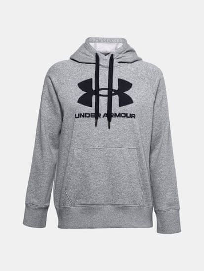 Under Armour Mikina Rival Fleece Logo Hoodie-GRY