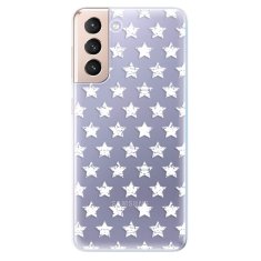 iSaprio Silikónové puzdro - Stars Pattern - white pre Samsung Galaxy S21