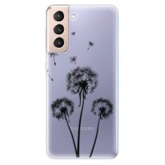 iSaprio Silikónové puzdro - Three Dandelions - black pre Samsung Galaxy S21