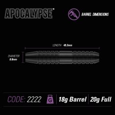 Winmau Šípky Apocalypse - Style 3 - 20g