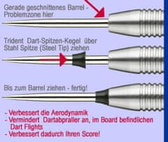 Winmau Krúžky na kovové hroty Trident 180 - 4 sety - black