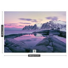 tulup.sk Fototapeta Zimný fjord Samolepiaca fototapeta 250x104 cm