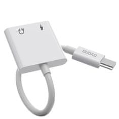 DUDAO L13T adaptér USB-C / 3.5mm mini jack, biely