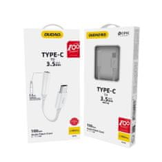 DUDAO L16CPro adaptér USB-C / 3.5mm mini jack, biely