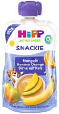 HiPP BIO Snackie Hruška-Pomaranč-Mango-Banán-Ryžová múka 6 x 120 g