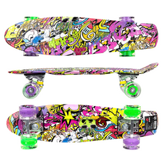 Enero Pennyboard 56 cm s LED kolieskami, VINTAGE S-127