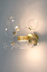 KINGHOME Nástenné svietidlo CAPRI WALL 6 gold - 60 LED, hliník, sklo