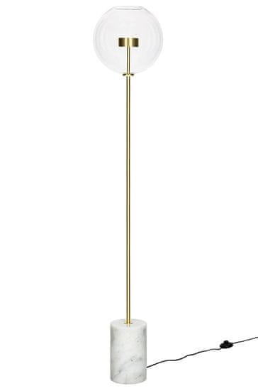 KINGHOME Stojacia lampa CAPRI FLOOR gold - 60 LED, hliník, sklo, mramor